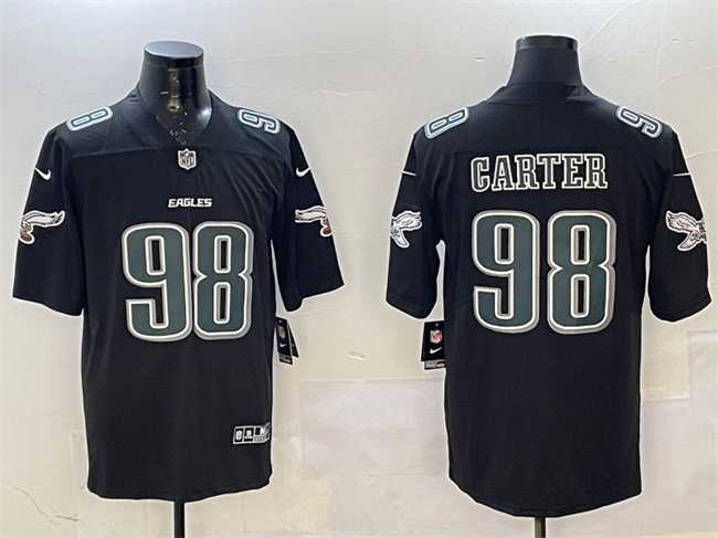 Men's Philadelphia Eagles #98 Jalen Carter Black Fashion New Vapor Untouchable Limited Stitched Jersey Dzhi,We sell and wholesale Men's Philadelphia Eagles #98 Jalen Carter Black Fashion New Vapor Untouchable Limited Stitched Jersey Dzhi on line form chian!
